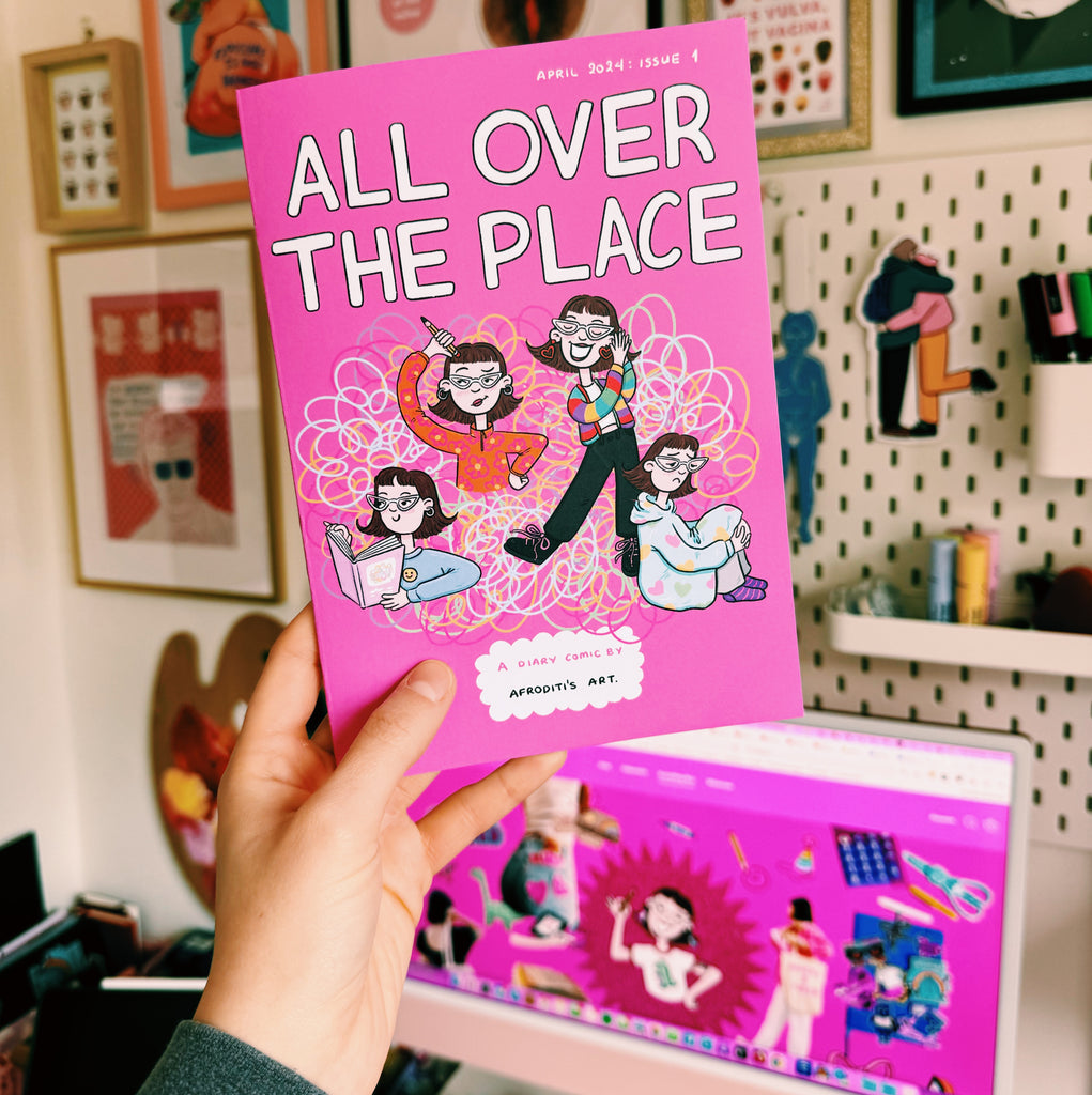 “All Over The Place” comic book zine Issue 1 - Afroditi's Art