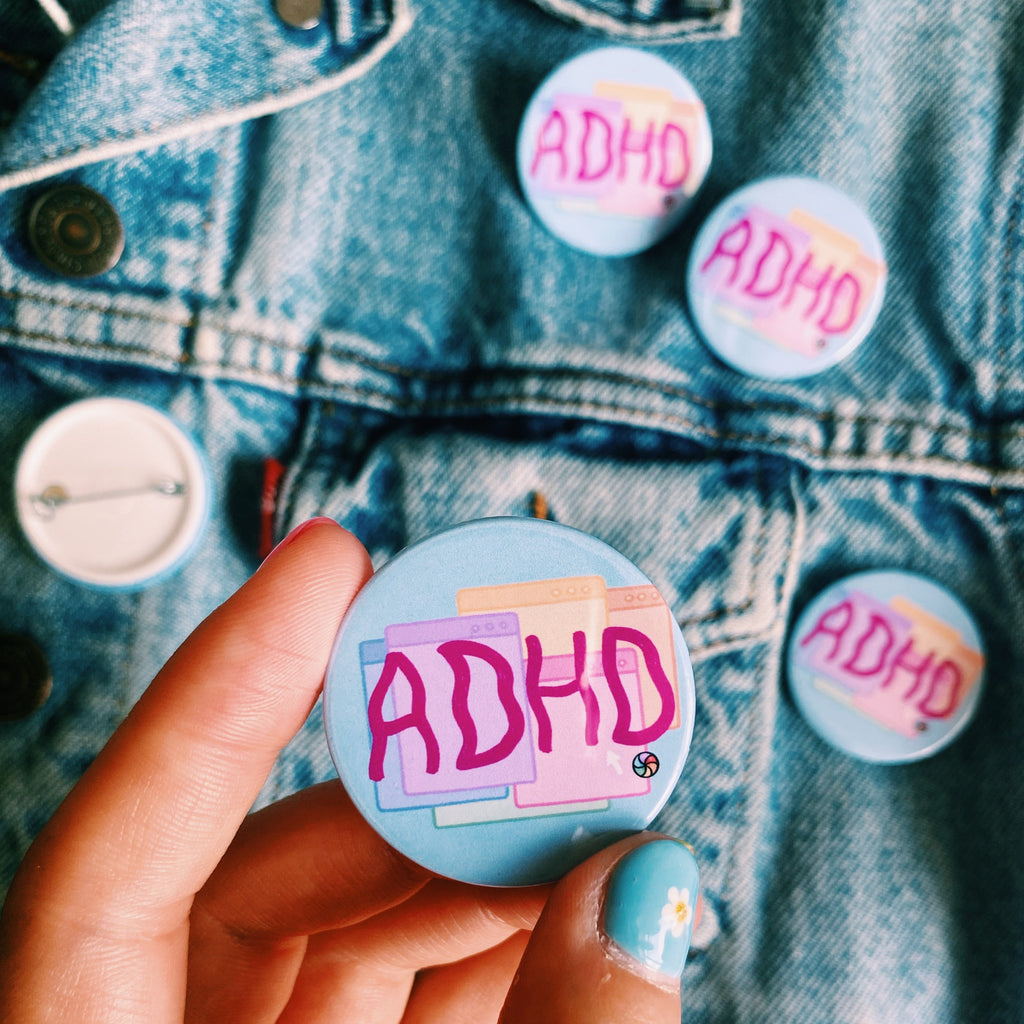 “ADHD” badge - Afroditi's Art