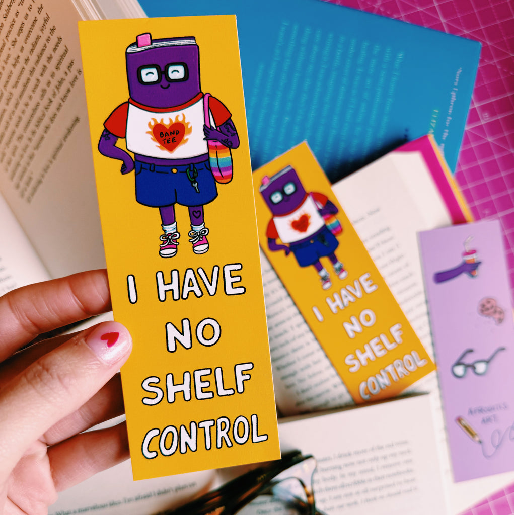 “No shelf-control” bookmark - Afroditi's Art