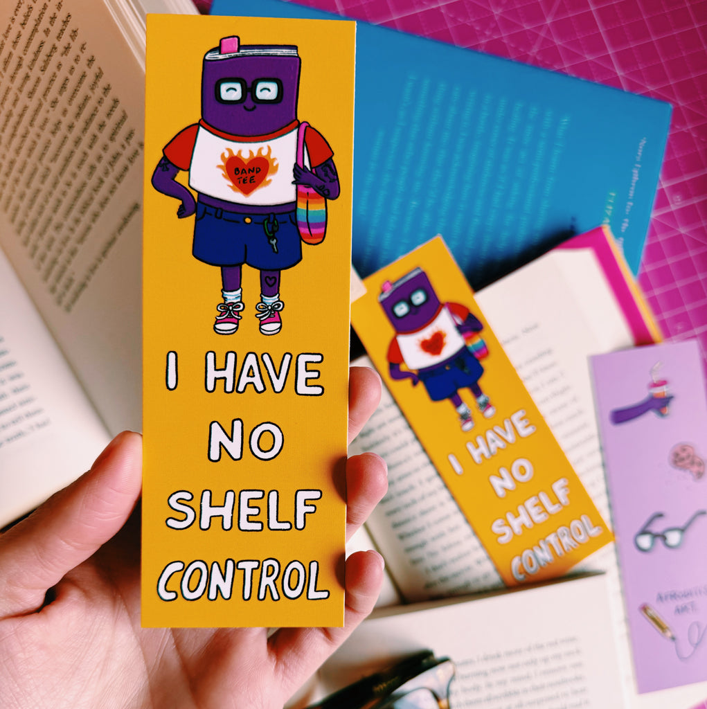 “No shelf-control” bookmark - Afroditi's Art