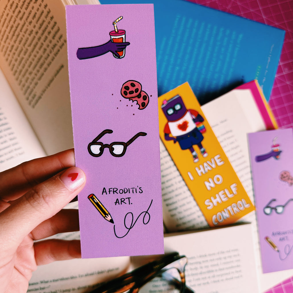 “No shelf-control” bookmark - Afroditi's Art