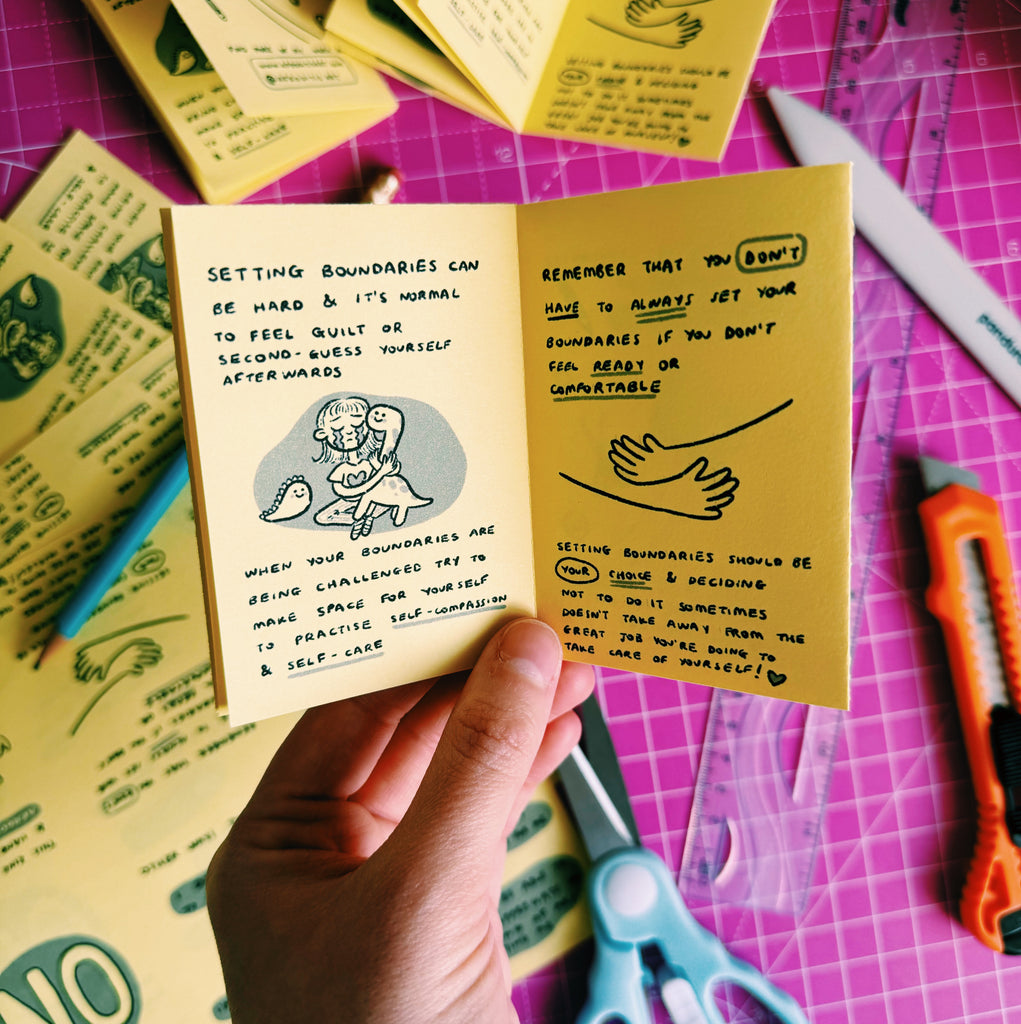 “Pocket Guide to Setting Boundaries” zine - Afroditi's Art