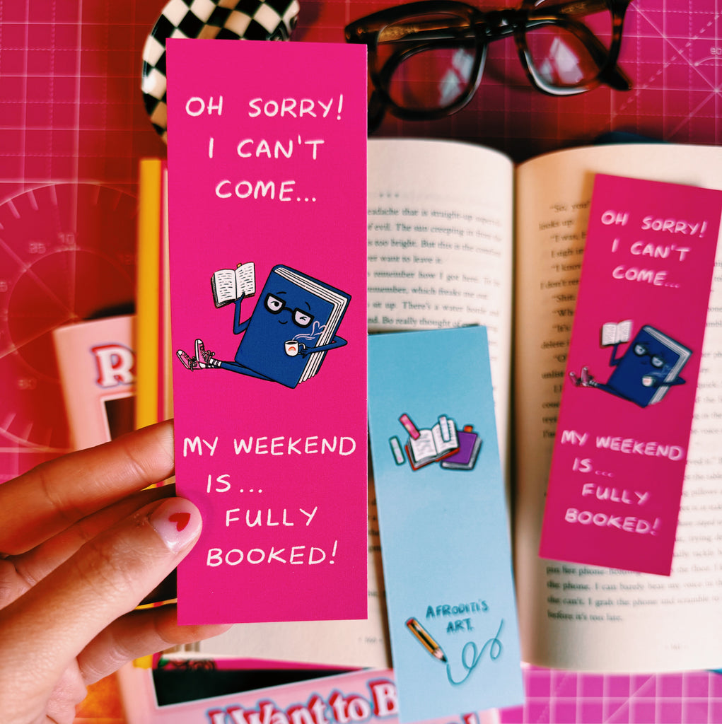 “Fully Booked” bookmark - Afroditi's Art