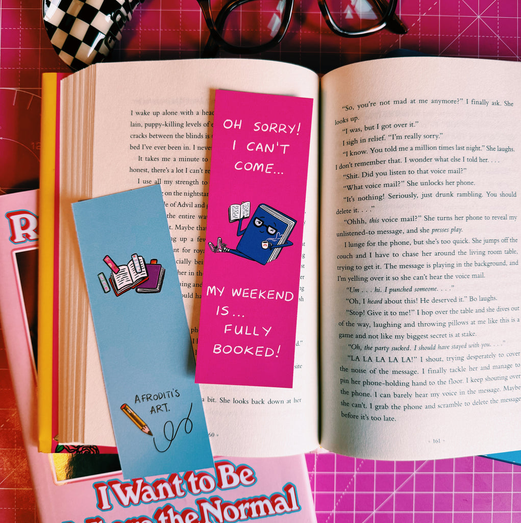 “Fully Booked” bookmark - Afroditi's Art