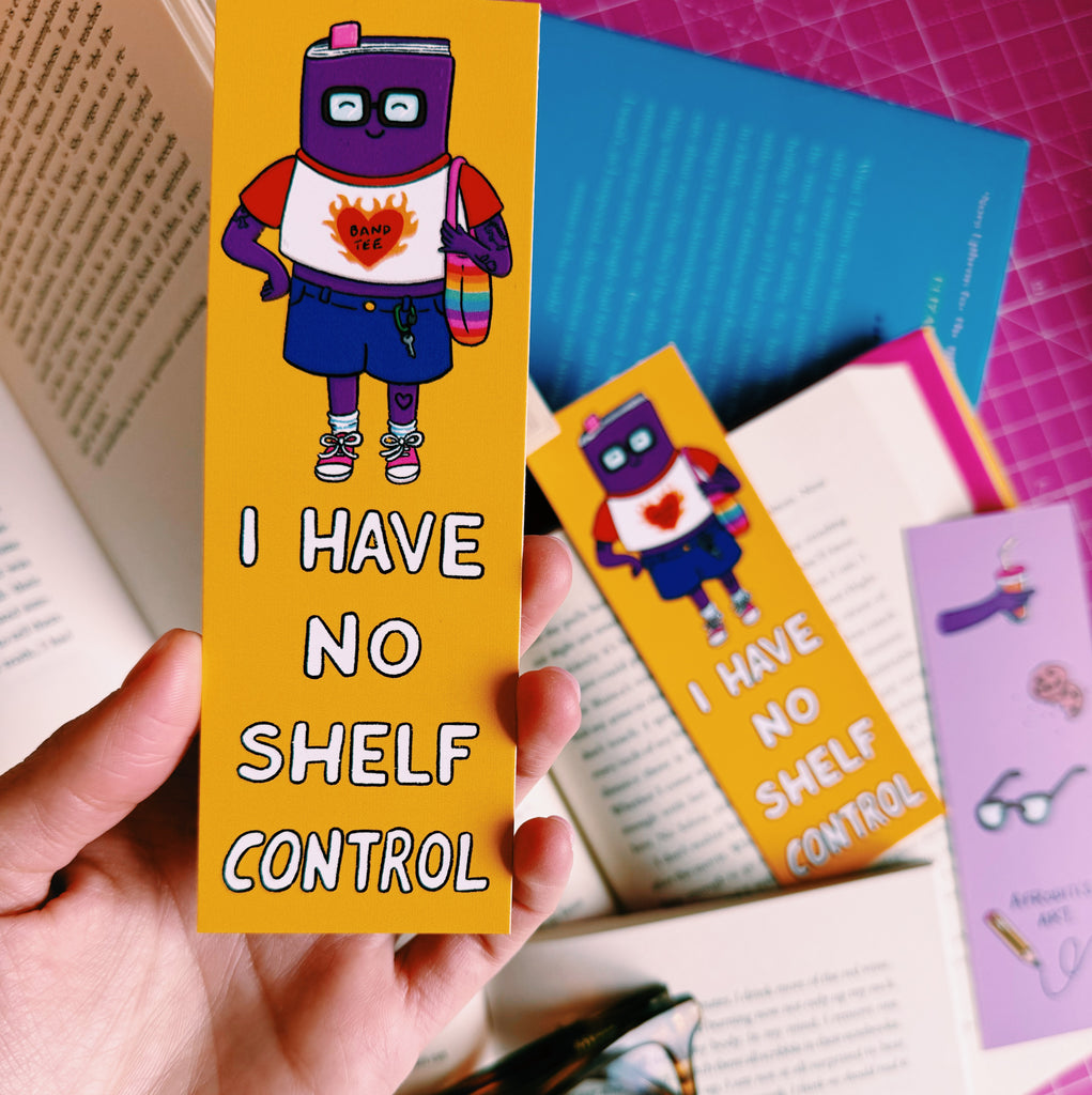 “No shelf-control” bookmark - Afroditi's Art