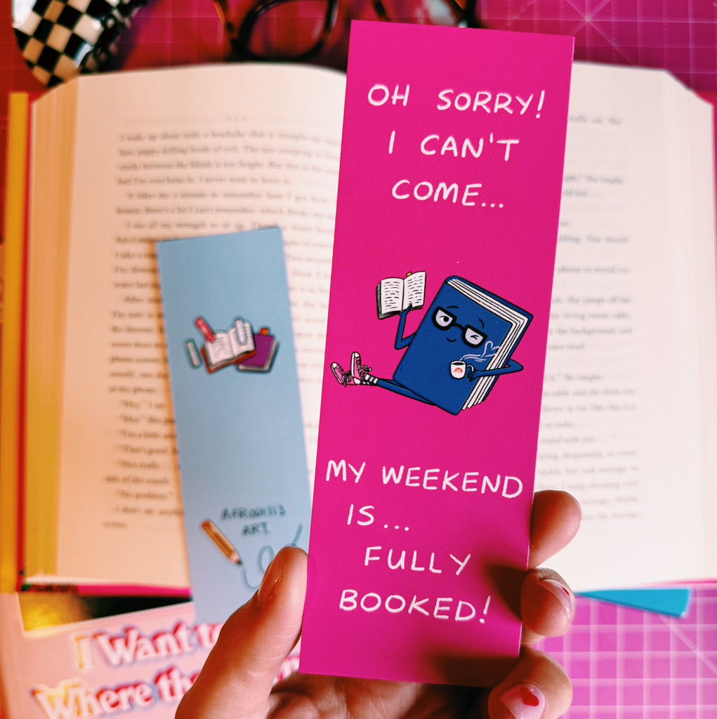“Fully Booked” bookmark - Afroditi's Art