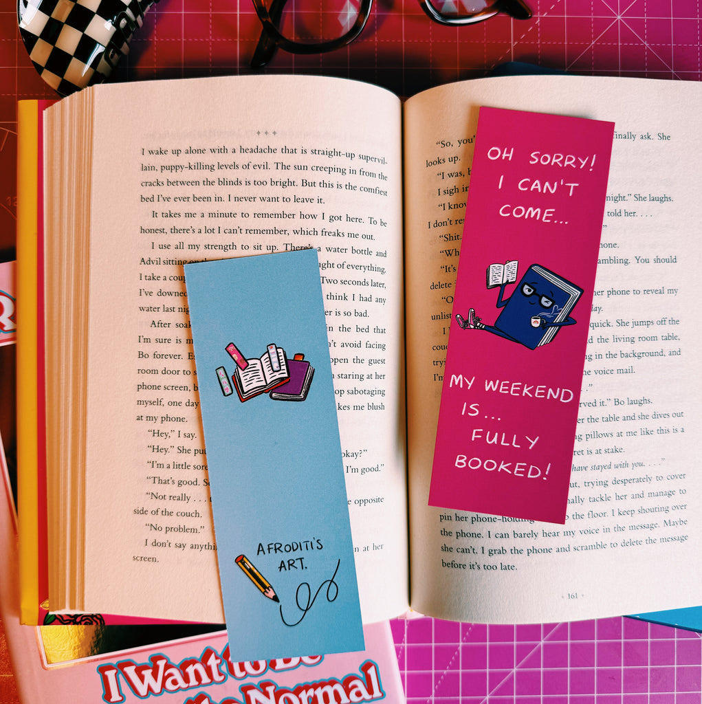 “Fully Booked” bookmark - Afroditi's Art