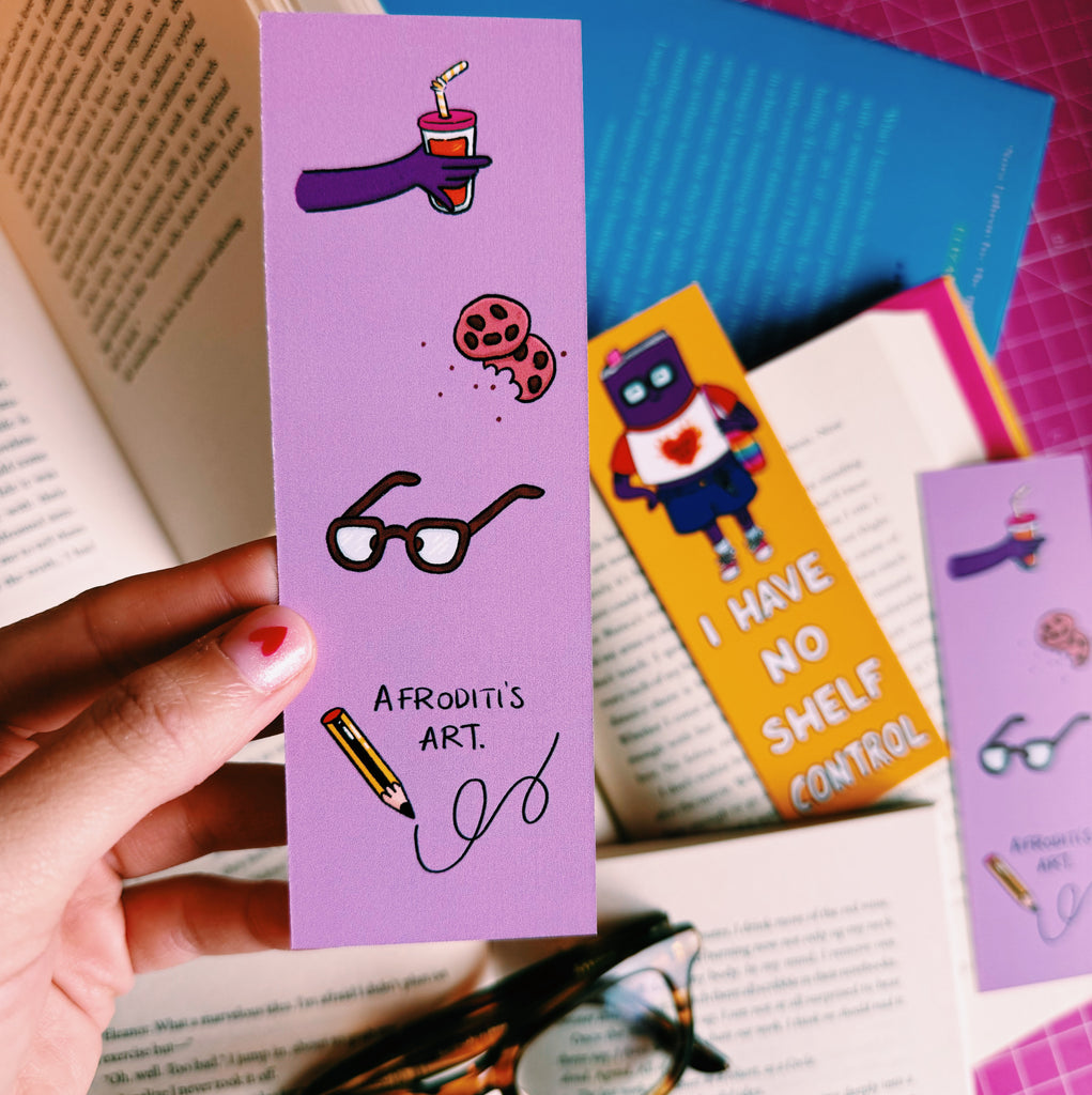 “No shelf-control” bookmark - Afroditi's Art