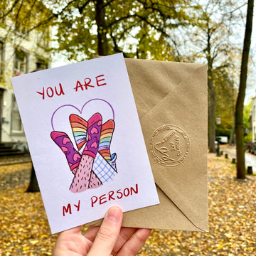 “You Are My Person” greeting card - Afroditi's Art