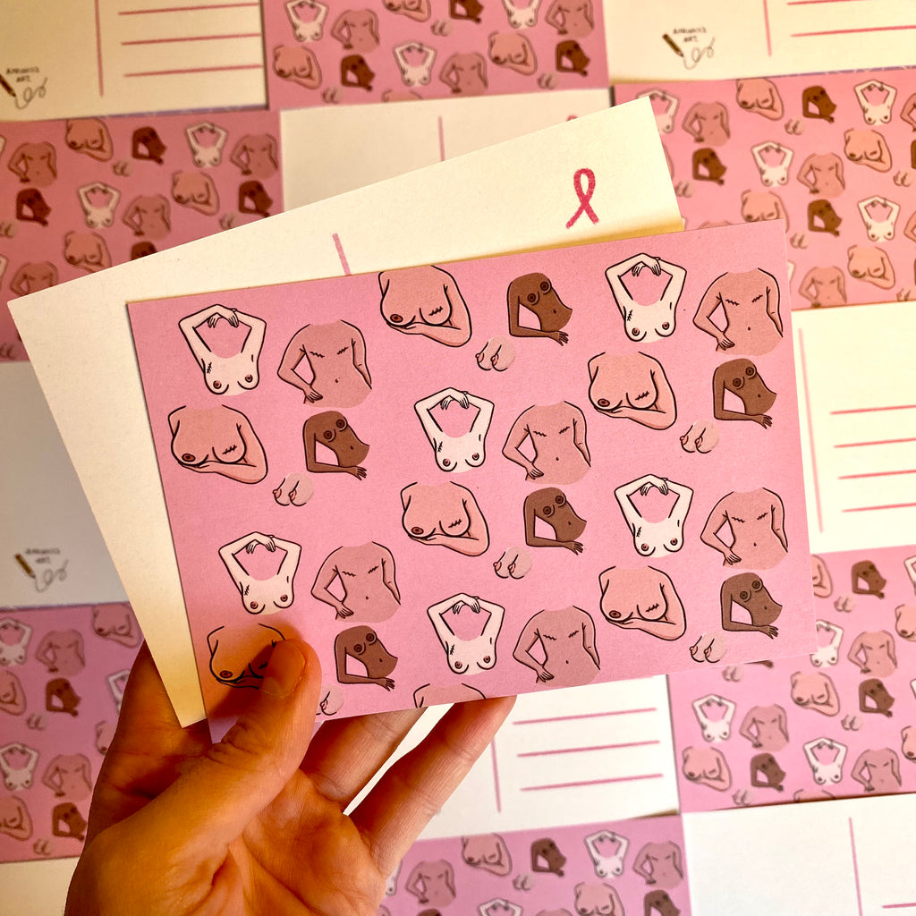 “Breast Cancer Awareness” postcard - Afroditi's Art
