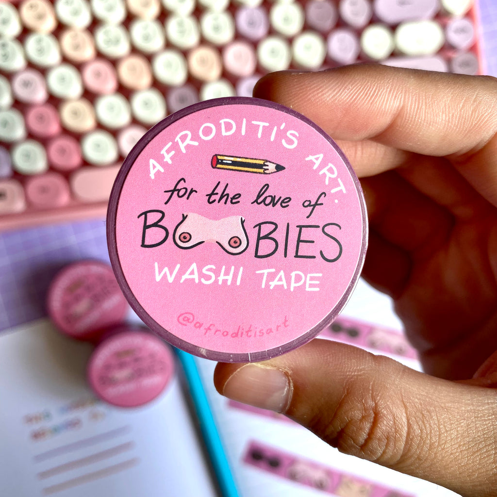 “Boobies” washi tape - Afroditi's Art