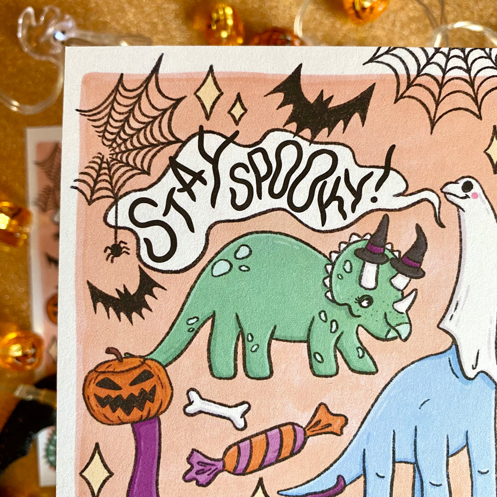 “Stay Spooky” postcard - Afroditi's Art