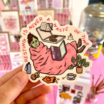 “Resting” diecut sticker - Afroditi's Art