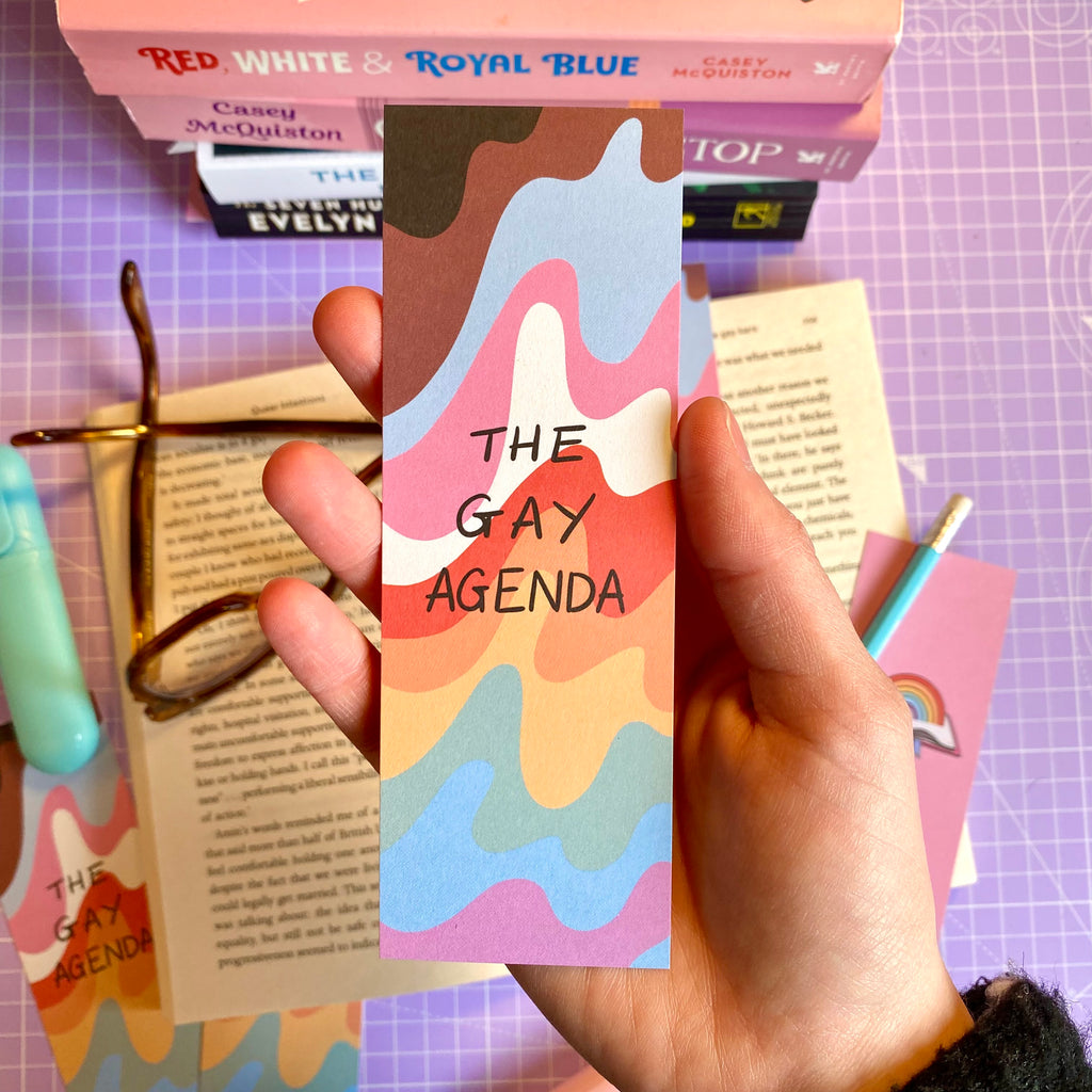 “The Gay Agenda” bookmark - Afroditi's Art