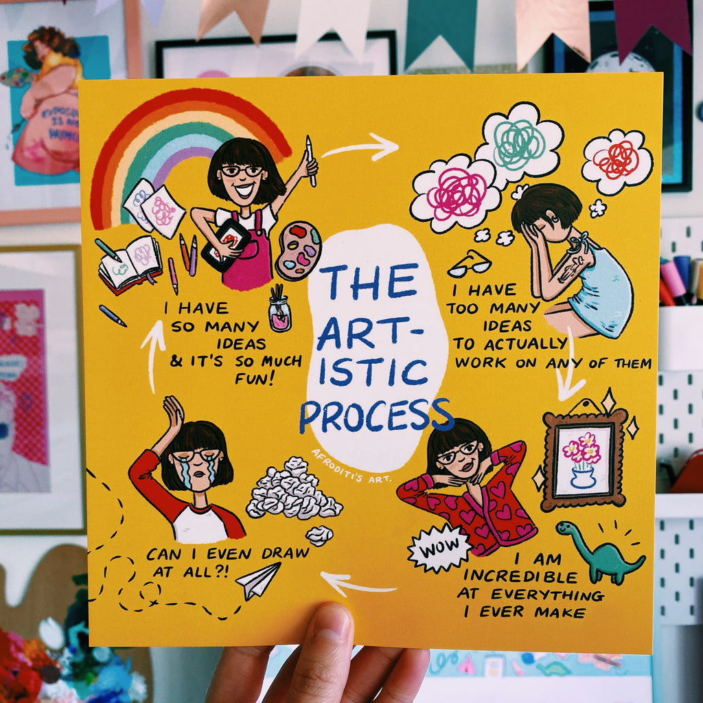 “The Artistic Process” art print - Afroditi's Art