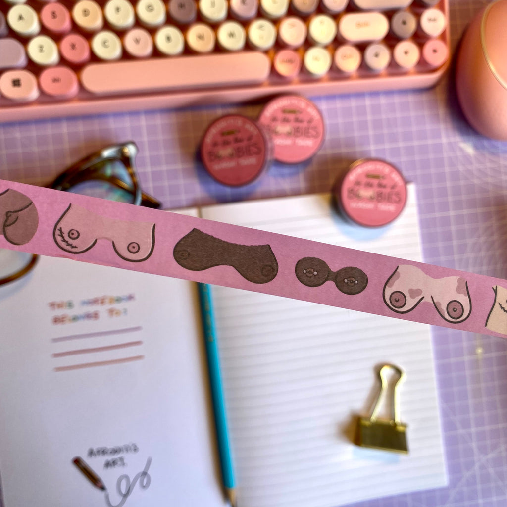 “Boobies” washi tape - Afroditi's Art