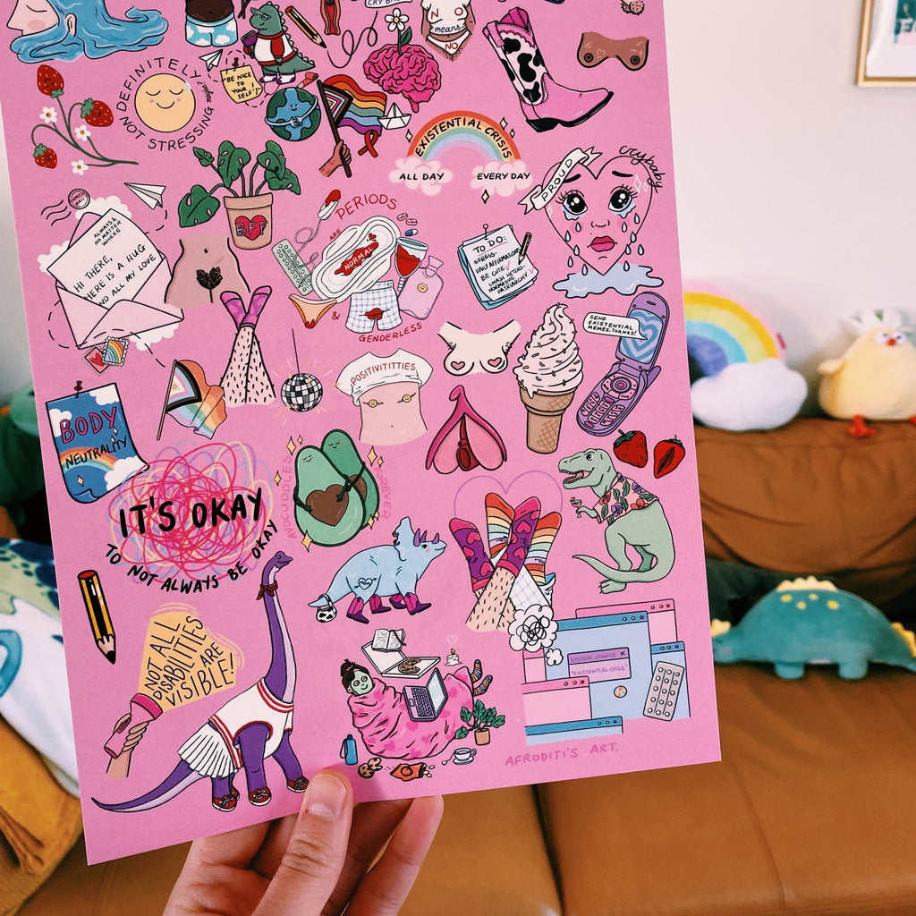 “Doodles” art print - Afroditi's Art