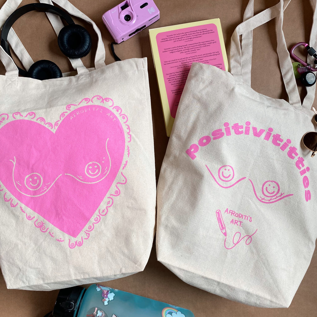 “Positivititties” tote bag - Afroditi's Art