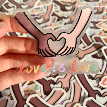 “Love is Love” die cut sticker - Afroditi's Art