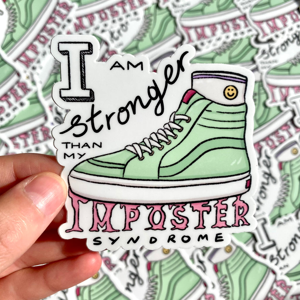 “Imposter Syndrome” diecut sticker - Afroditi's Art