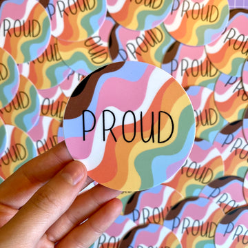 “Proud” diecut sticker - Afroditi's Art