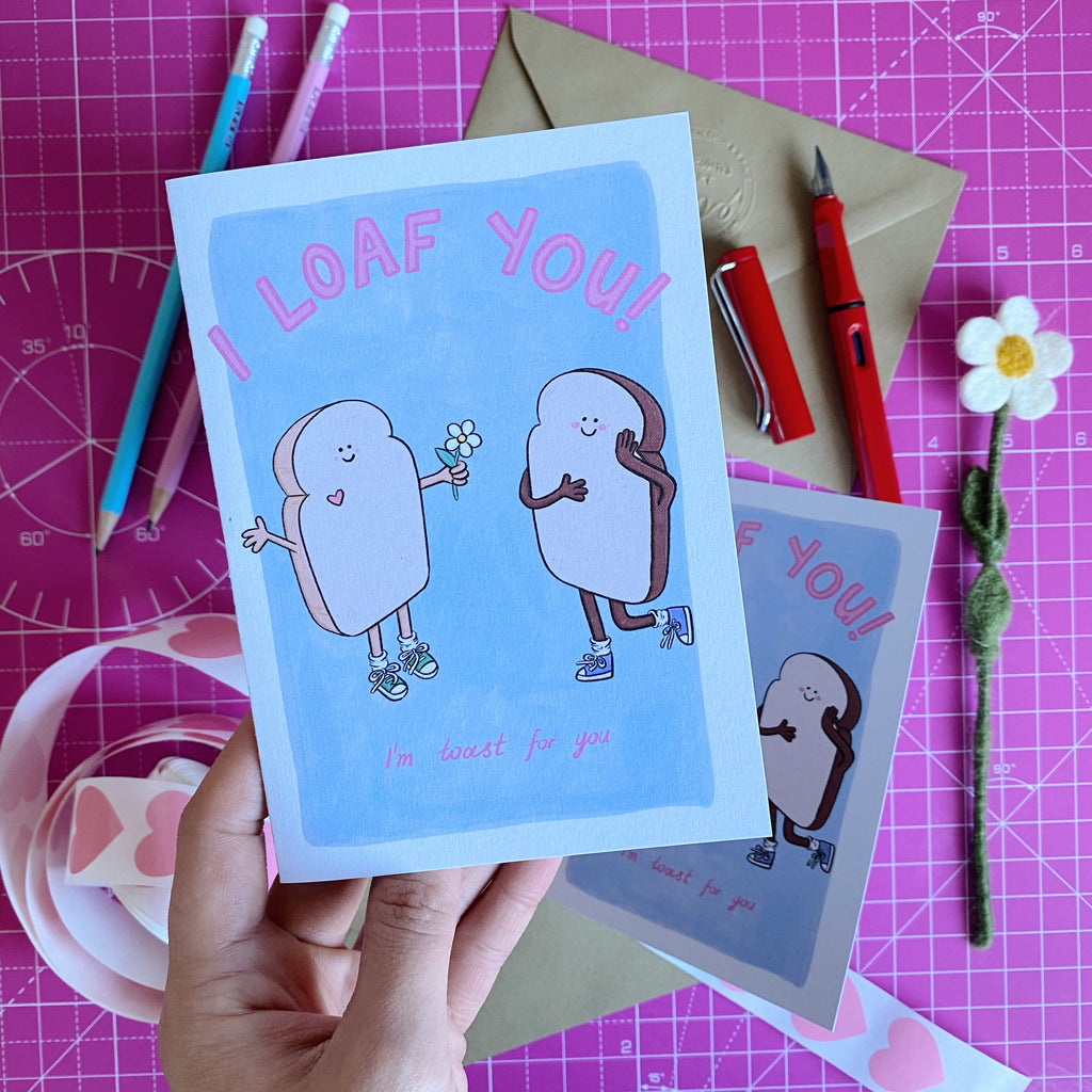 “I Loaf You” greeting card - Afroditi's Art