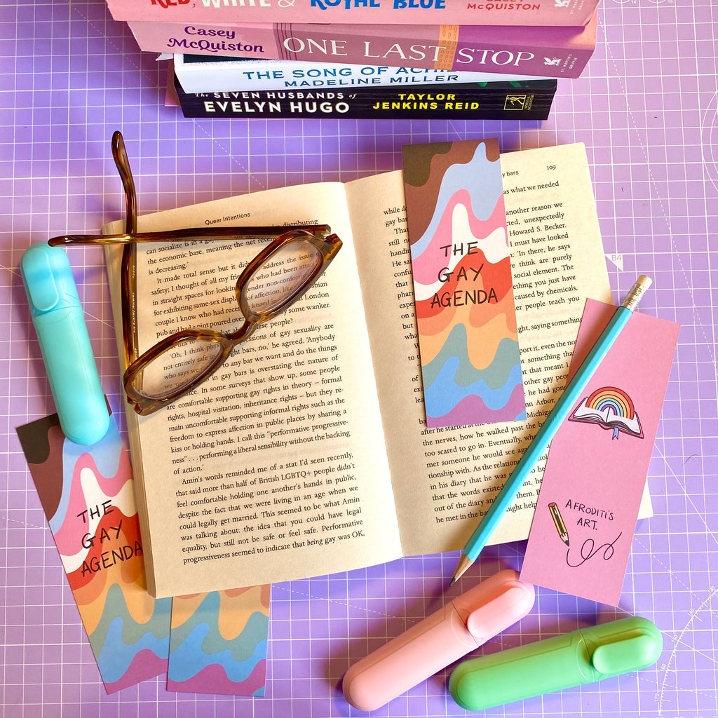 “The Gay Agenda” bookmark - Afroditi's Art