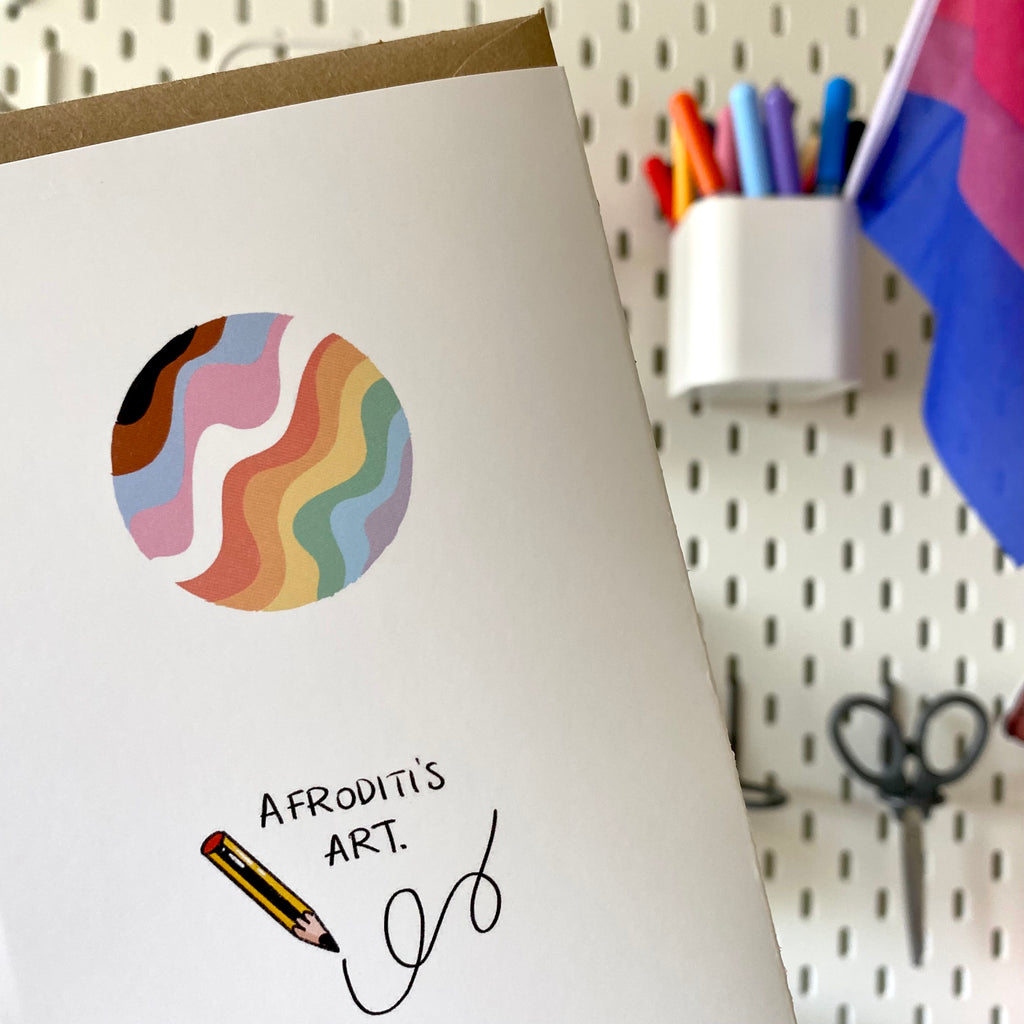 “Always Proud” greeting card - Afroditi's Art