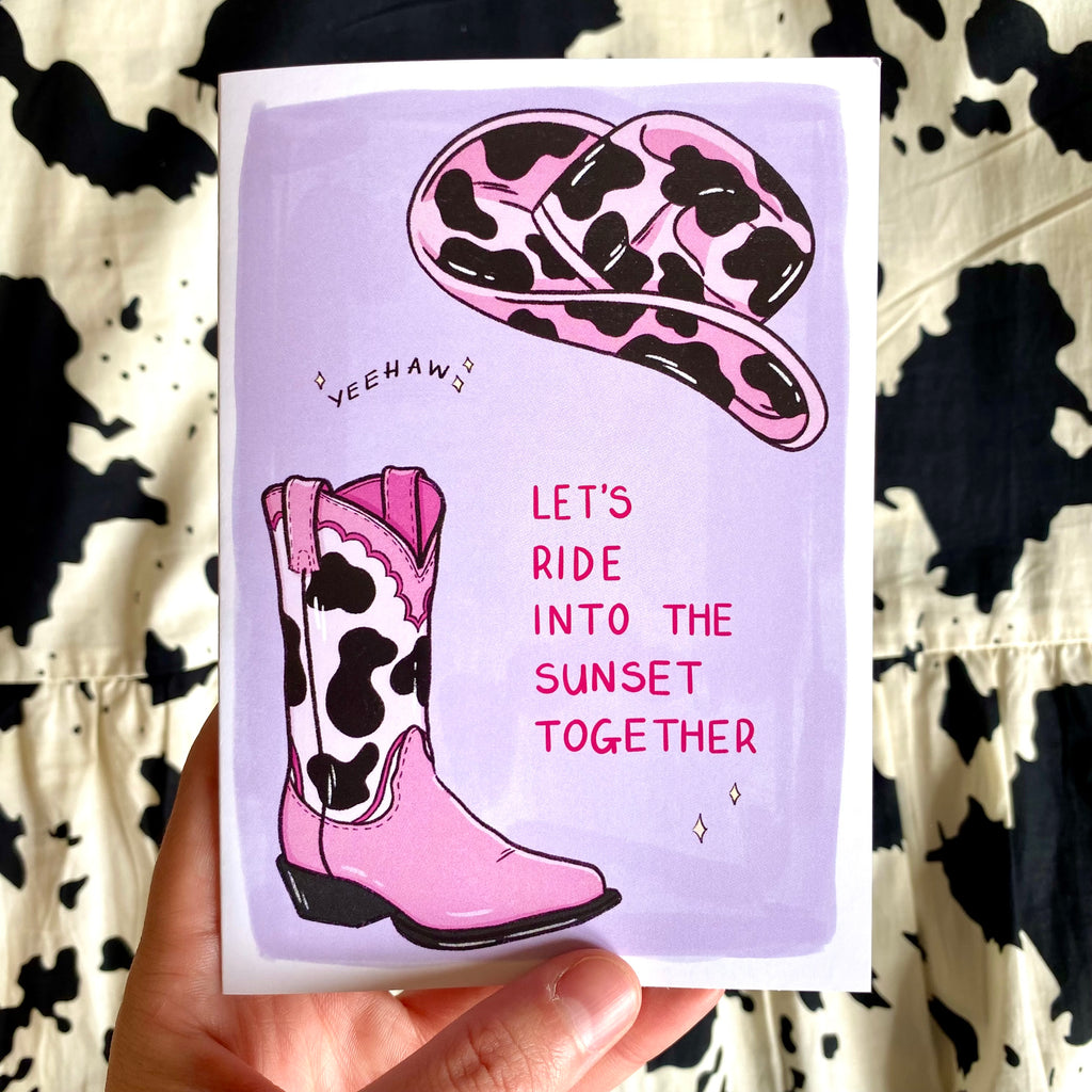 “Yeehaw” greeting card - Afroditi's Art