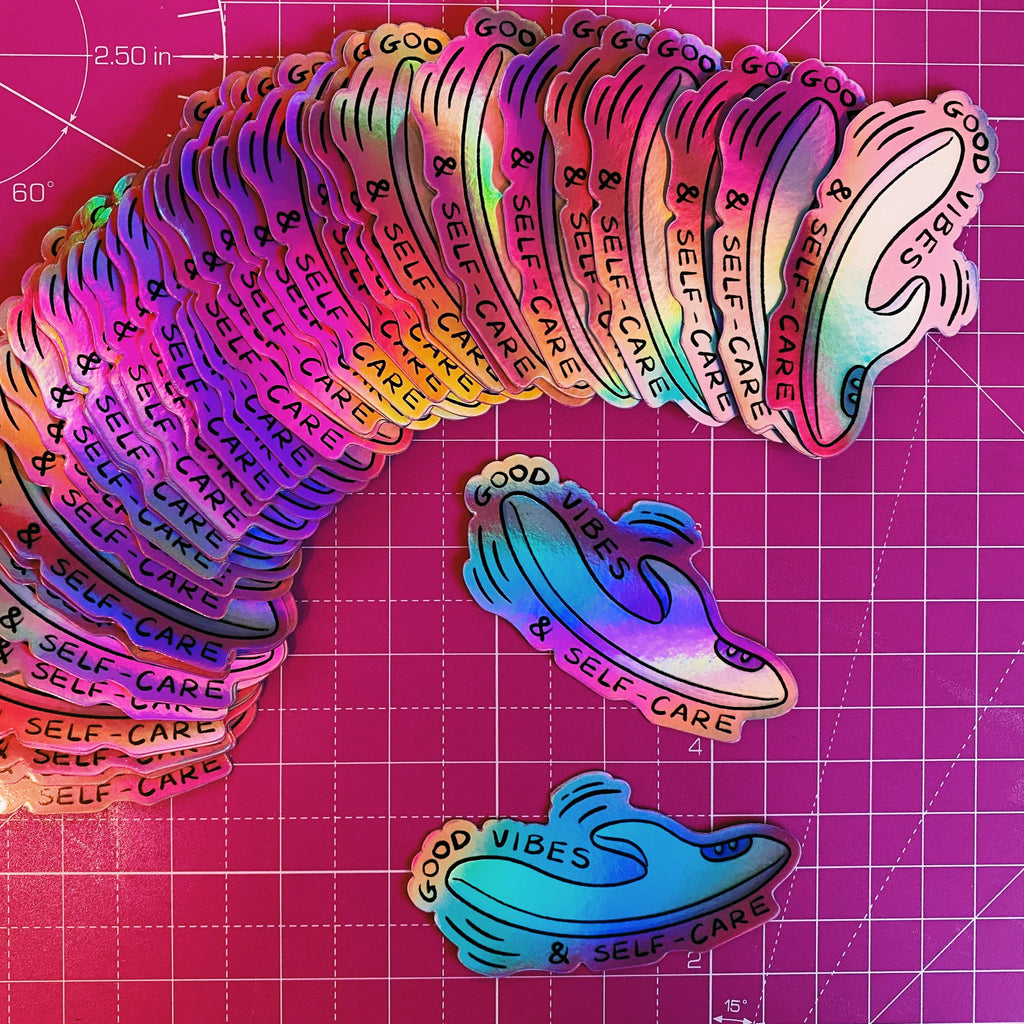 “Good Vibes” diecut sticker - Afroditi's Art