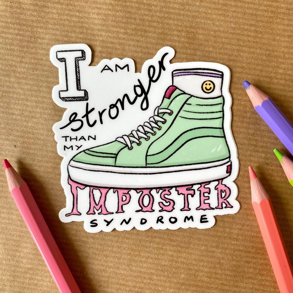 “Imposter Syndrome” diecut sticker - Afroditi's Art
