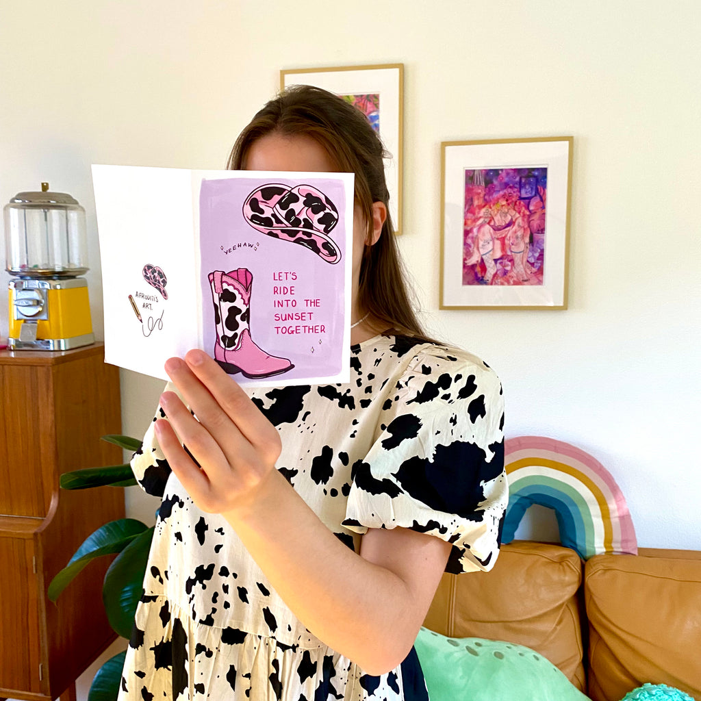 “Yeehaw” greeting card - Afroditi's Art