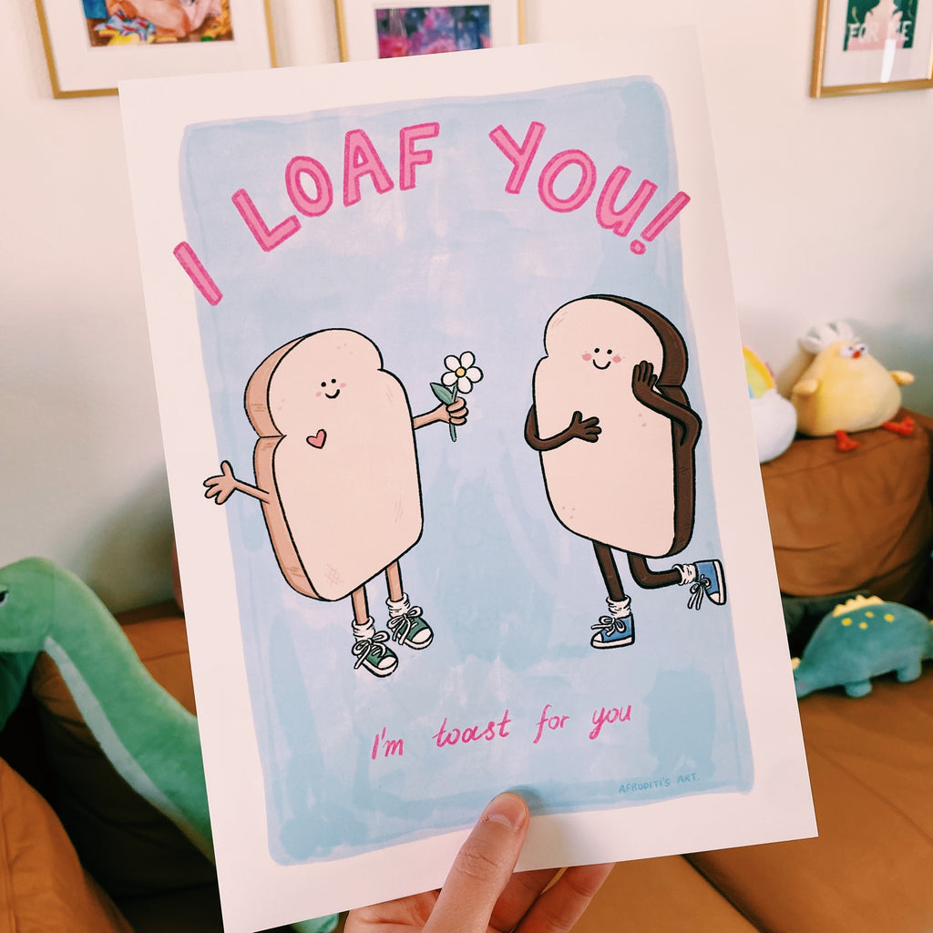 “I Loaf You” art print - Afroditi's Art