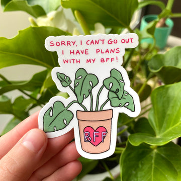 “Plant BFF” diecut sticker - Afroditi's Art