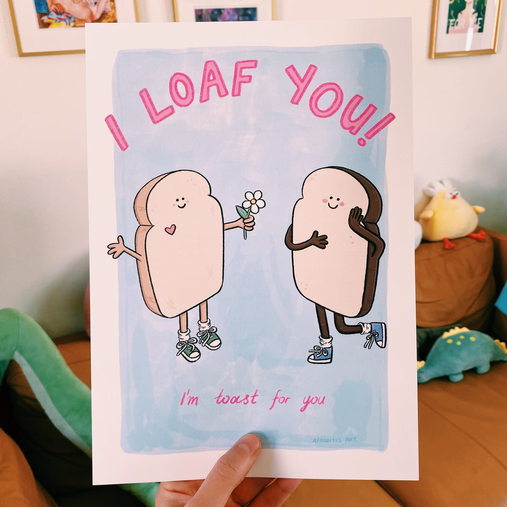 “I Loaf You” art print - Afroditi's Art