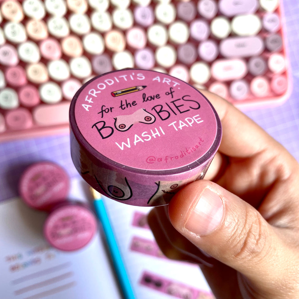 “Boobies” washi tape - Afroditi's Art