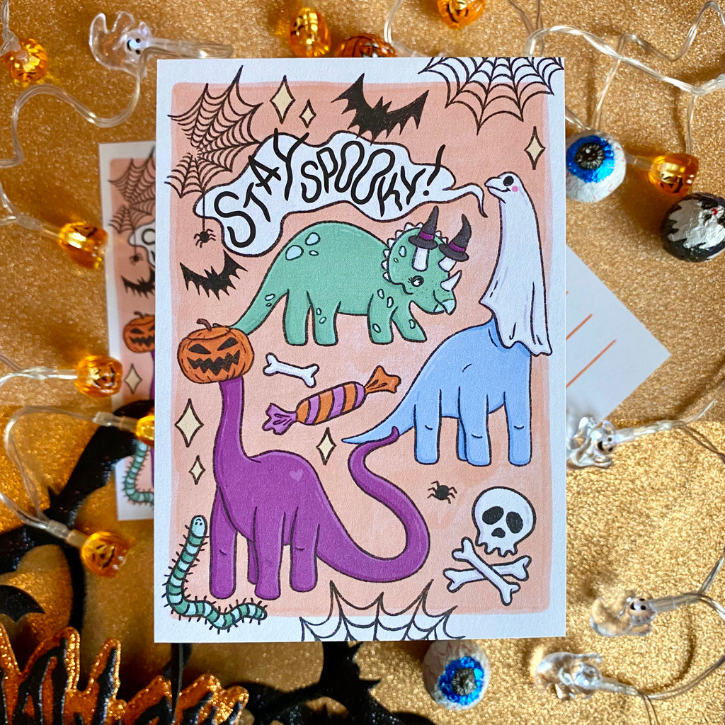 “Stay Spooky” postcard - Afroditi's Art