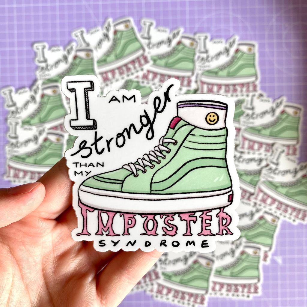 “Imposter Syndrome” diecut sticker - Afroditi's Art