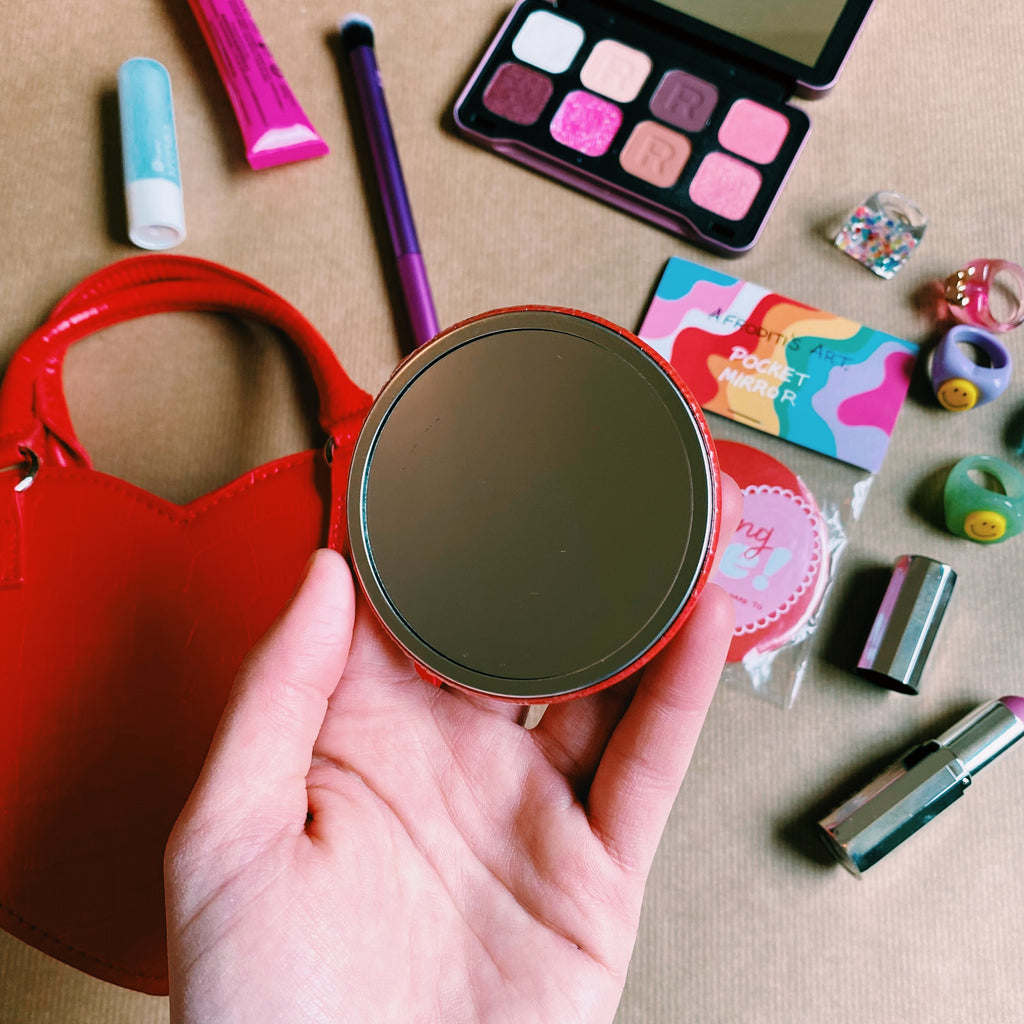 “Loving Me” pocket mirror - Afroditi's Art